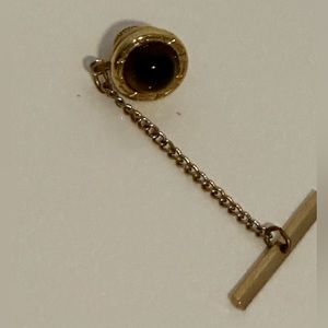 Pierre Cardin Tigers Eye Gold Tone Tie Tack